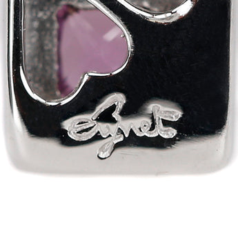 Jeunet Sapphire Earrings Diamond K18 White Gold K14 White Gold Square [Used] [124319]