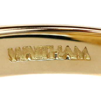 ウォルサム ダイヤモンド リング K18イエローゴールド WALTHAM 花 フラワー 植物 ボタニカル 回転 透かし【中古】【124357】