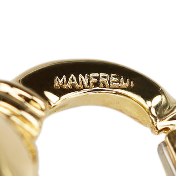 Manfredi Peridot Earrings, K18 Yellow Gold, Bezel Setting, Bezel Setting [Used] [124375]