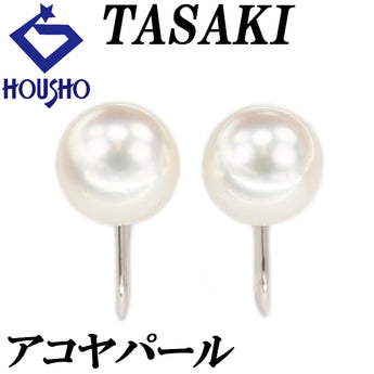 TASAKI Akoya Pearl Earrings, 14K White Gold [Used] [125034]