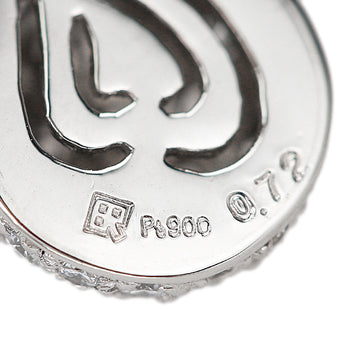 Blue River Diamond Necklace Pt900 Pt850 BLUE RIVER Drop Droplet Tear Pavé [Used] [125048]