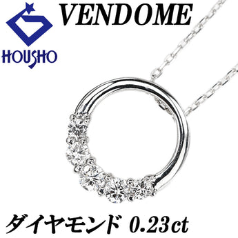 VENDOME AOYAMA Diamond Necklace K18 White Gold VENDOME AOYAMA Circle Round Circle [Used] [125073]