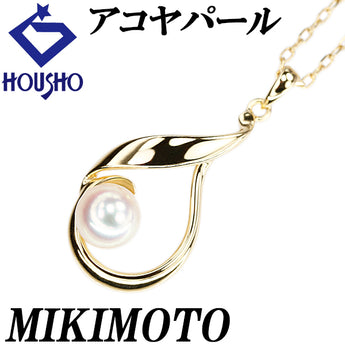 MIKIMOTO Akoya pearl necklace, K18 yellow gold, MIKIMOTO, single pearl, drop, teardrop, teardrop, [Used] [125074]