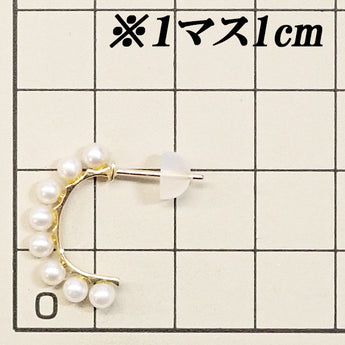 淡水真珠 ピアス K18イエローゴールド【中古】【125086】