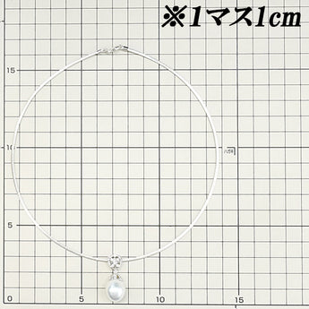 White South Sea pearl necklace, diamond, K18 white gold, Omega, matte finish [Used] [125109]