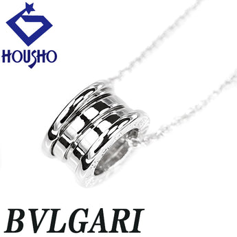 BVLGARI B-zero1 Necklace K18 White Gold BVLGARI B-zero1 Bzero1 Logo Metal only No stones [Used] [125208]