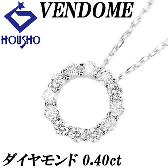 VENDOME AOYAMA Diamond Necklace K18 White Gold VENDOME AOYAMA Circle Round Circle [Used] [125349]