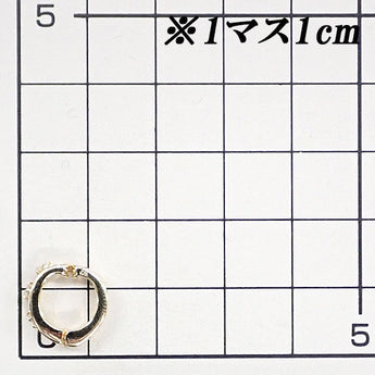 Diamond earrings, K18 yellow gold, hoop, openwork [Used] [125350]