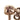 ESTELLE Brown Diamond Earrings, K18 Pink Gold, Dangling Square [Used] [125358]