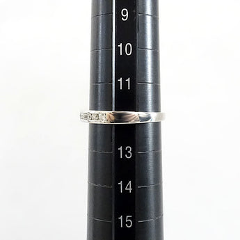 ダイヤモンド リング  Pt900 ハーフエタニティ 一文字 レール留め【中古】【125368】