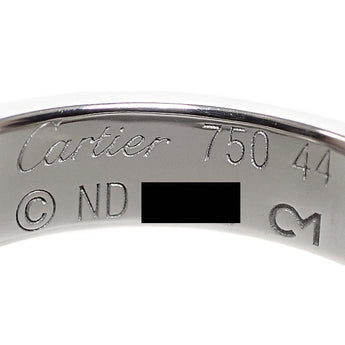 カルティエ ダイヤモンド ラブ リング K18ホワイトゴールド CARTIER #44 ピンキー 1P 一粒石【中古】【125460】