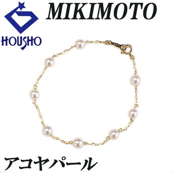 MIKIMOTO Akoya pearl bracelet, K18 yellow gold, MIKIMOTO Station [Used] [125469]