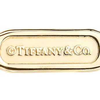 Tiffany T Smile Necklace K18 Yellow Gold TIFFANY&amp;Co. Curve Base Metal Only No Stones [Used] [125478]