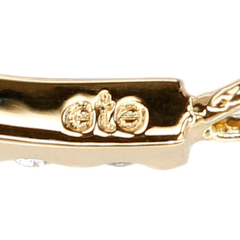 エテ ダイヤモンド パーティクル ネックレス  K18イエローゴールド ete カーブ 華奢【中古】【125488】