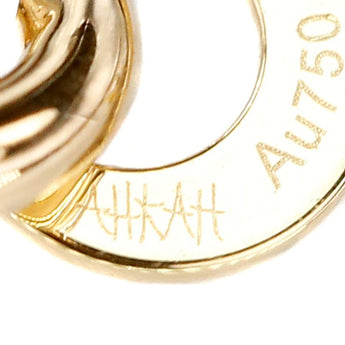 アーカー ダイヤモンド ハッピー ネックレス  K18イエローゴールド AHKAH 一粒石 馬蹄 ホースシュー【中古】【125490】