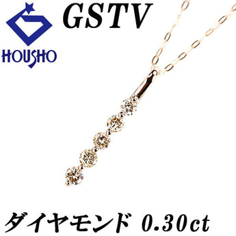 ジーエスティービー ブラウンダイヤモンド ネックレス  K18ピンクゴールド GSTV【中古】【125494】