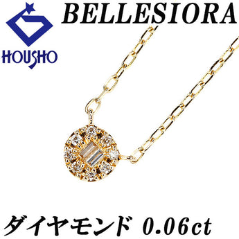BELLESIORA Diamond Necklace K18 Yellow Gold BELLESIORA Deformed Cut Fancy Cut Tapered Cut [Used] [125496]