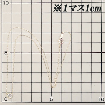 Diamond necklace, K18 yellow gold, delicate pave, milgrain, milgrain [Used] [125500]