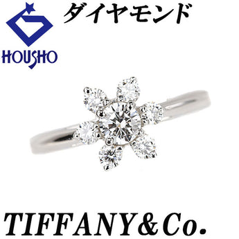 ティファニー ダイヤモンド バターカップ リング Pt950 TIFFANY&Co. 金鳳花 キンポウゲ フラワー 植物 ボタニカル【中古】【125930】