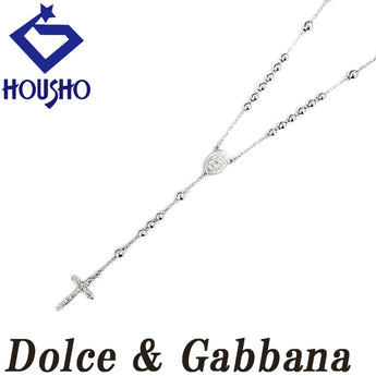 ドルチェ＆ガッバーナ Dolce&Gabbana ネックレス SV1000 クロス 十字架 キリスト 地金のみ 石なし【中古】【132256】