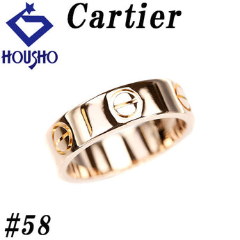 カルティエ ラブ リング K18ピンクゴールド CARTIER #58 メンズ ユニセックス 地金のみ 石なし【中古】【900046】
