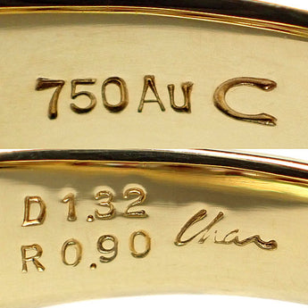 チャー CHAR ルビー リング  ダイヤモンド K18イエローゴールド パヴェ ドット 水玉【中古】【900049】