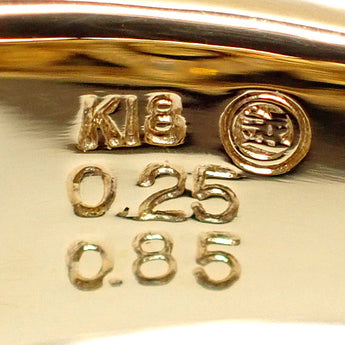 Mitsukoshi Diamond Ring K18 Yellow Gold MITSUKOSHI Openwork Wide Thick [Used] [900053]