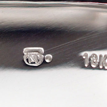 ミキモト リング K18ホワイトゴールド MIKIMOTO チェック 格子 ツヤ消し マット 地金のみ 石なし【中古】【900084】