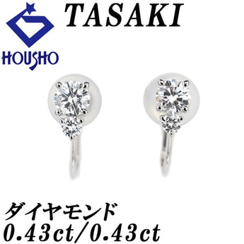 TASAKI Tasaki Pearl Diamond Earrings Pt900 TASAKI [Used] [900094]