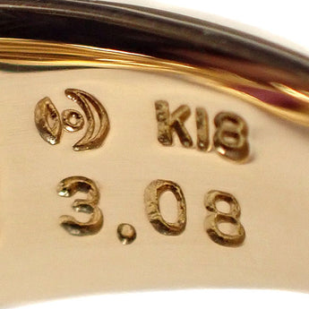 タサキ 田崎真珠 ロードライトガーネット リング  ダイヤモンド K18イエローゴールド TASAKI【中古】【900098】