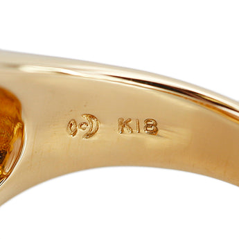 タサキ 田崎真珠 マベパール リング ダイヤモンド サファイア K18イエローゴールド TASAKI【中古】【900102】