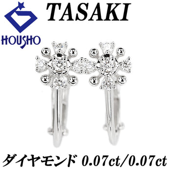 TASAKI Tasaki Pearl Diamond Earrings K18 White Gold TASAKI Openwork [Used] [900157]