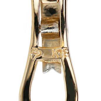 Diamond earrings, K18 yellow gold, princess cut, modified cut, fancy cut [Used] [900159]