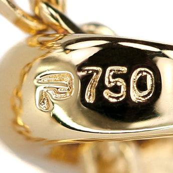 POLA Blue Sapphire Necklace Diamond K18 Yellow Gold POLA [Used] [900165]