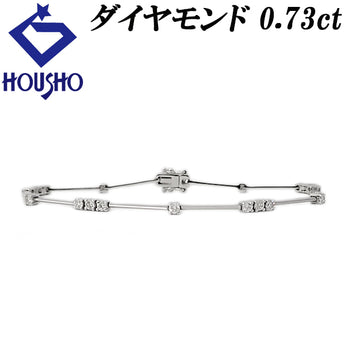 Diamond bracelet, K18 white gold [Used] [900176]