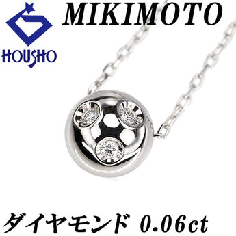 ミキモト ダイヤモンド ネックレス  K18ホワイトゴールド MIKIMOTO【中古】【900191】