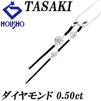 TASAKI Diamond Necklace K18 White Gold TASAKI [Used] [900192]