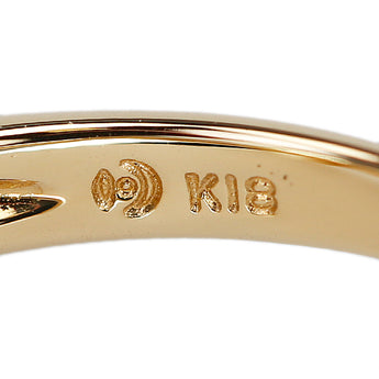タサキ 田崎真珠 アコヤ真珠 リング ダイヤモンド K18イエローゴールド TASAKI リボン【中古】【900202】