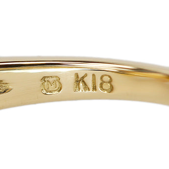 MIKIMOTO Akoya pearl ring, diamond, K18 yellow gold, MIKIMOTO, openwork [Used] [900205]