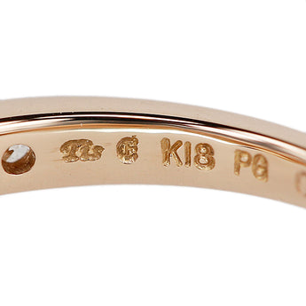 Estelle Diamond Ring K18 Pink Gold ESTELLE Half Eternity Tis [Used] [900208]