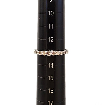 Brown diamond ring Pt950 half eternity 3/4 eternity [Used] [900214]