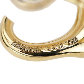 Tiffany Open Heart Earrings, 18K Yellow Gold, TIFFANY&amp;Co. Elsa Peretti, Metal only, No stones [Used] [900233]