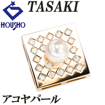 TASAKI Akoya Pearl Brooch Diamond K18 Pink Gold TASAKI Pendant Top [Used] [900248]