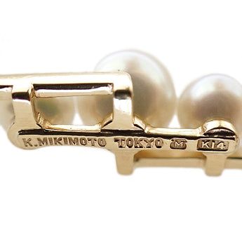 MIKIMOTO Akoya pearl brooch, K14 yellow gold, MIKIMOTO [Used] [900249]