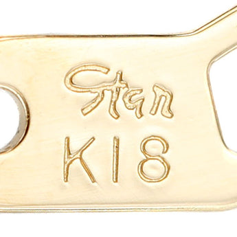 スタージュエリー ダイヤモンド ムーンセッティング ネックレス  K18イエローゴールド STAR JEWELRY 三日月 一粒石 華奢【中古】【900254】