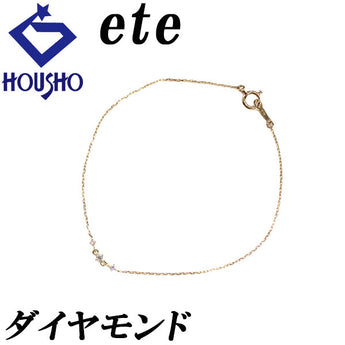 エテ ダイヤモンド ブレスレット K18イエローゴールド ete 華奢【中古】【900256】