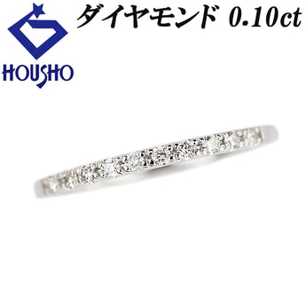 Diamond ring Pt900 1/3 eternity thin and delicate [Used] [900280]