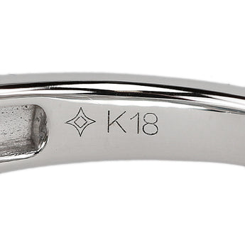 ジーエスティービー ダイヤモンド リング  K18ホワイトゴールド GSTV ハーフエタニティ テーパーカット 変形カット ファンシーカット【中古】【900281】