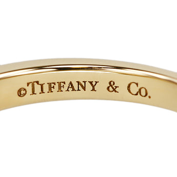 Tiffany Diamond Ring, K18 Yellow Gold, TIFFANY&amp;Co., Channel Setting, Half Eternity, Single Letter Band Ring, [Used] [900325]