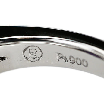 ブラックオパール リング  ブルーサファイア ダイヤモンド Pt900 ミル打ち ミルグレイン【中古】【900328】